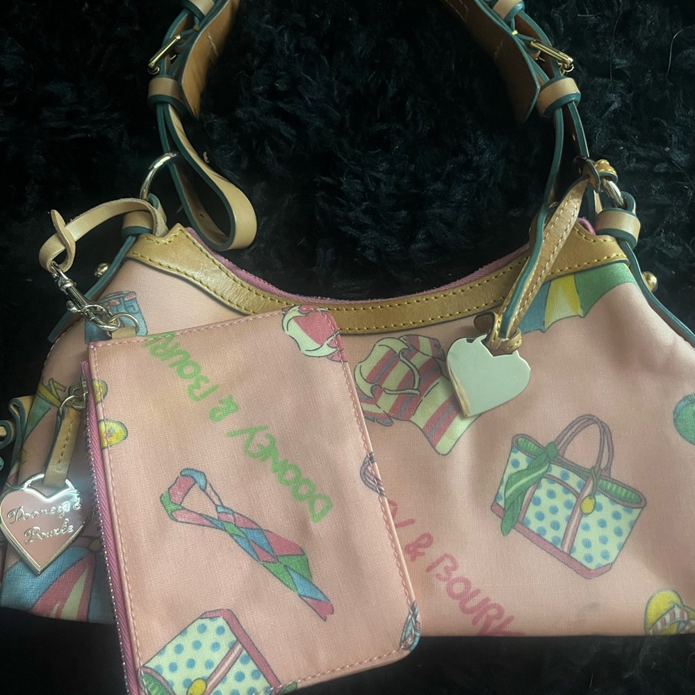 Dooney & Bourke Pink Patterned Shoulder Bag